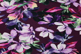 Viskosejersey Karlotta Flower aubergine